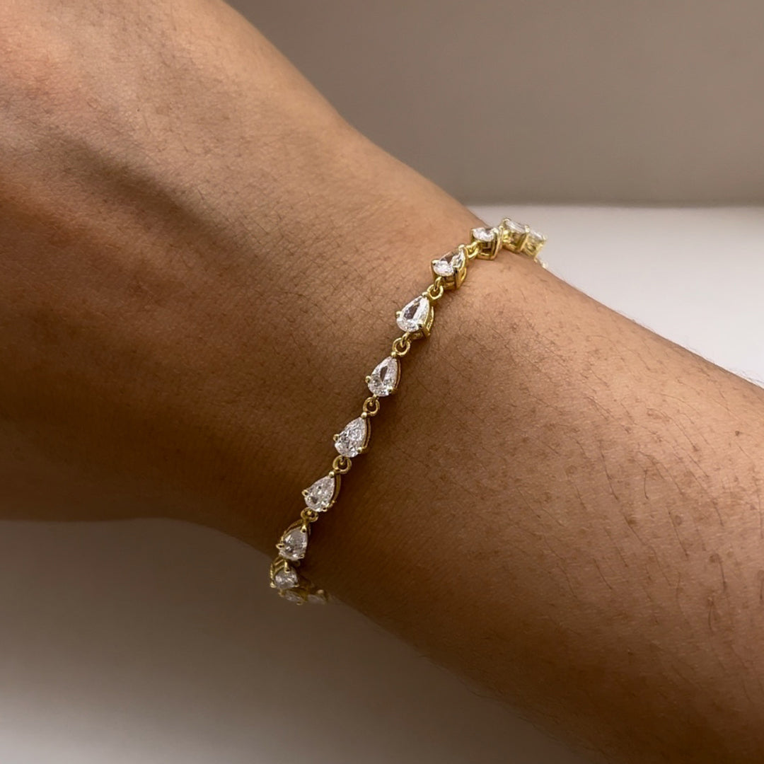 Pear Tennis Bracelet