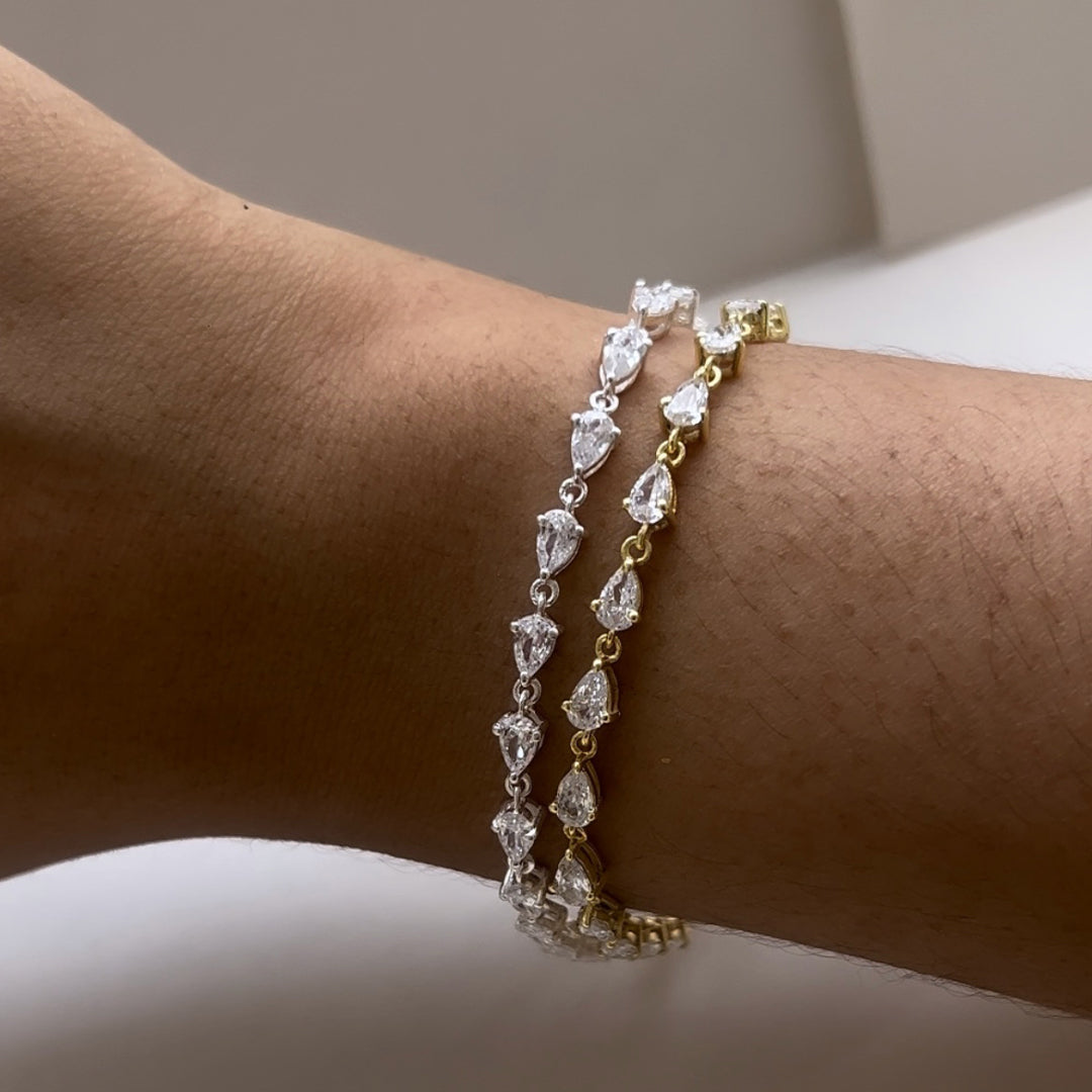 Pear Tennis Bracelet