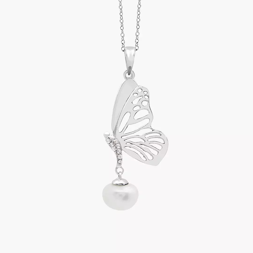 Butterfly Pearl Necklace