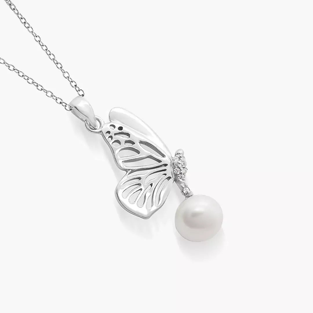 Butterfly Pearl Necklace