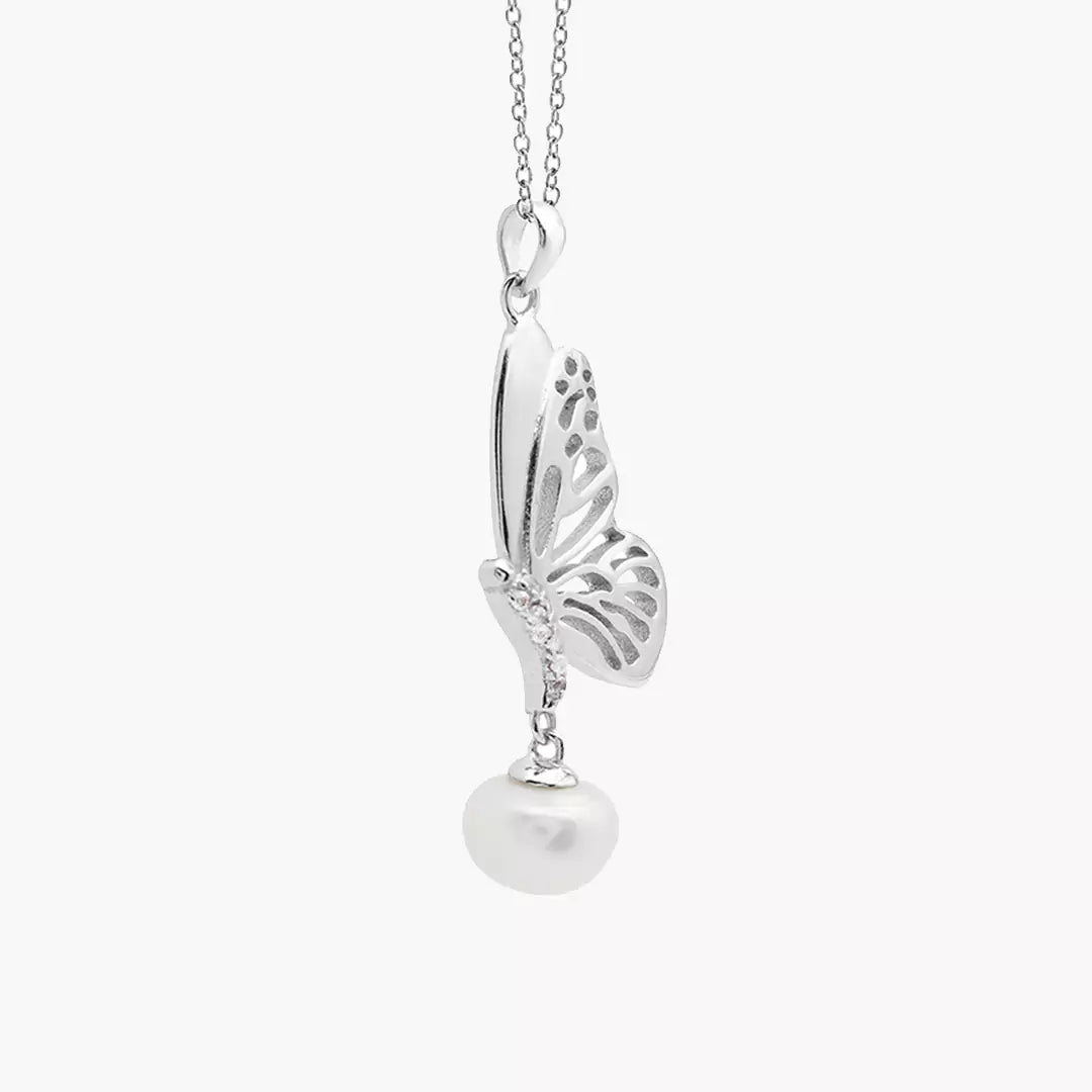 Butterfly Pearl Necklace