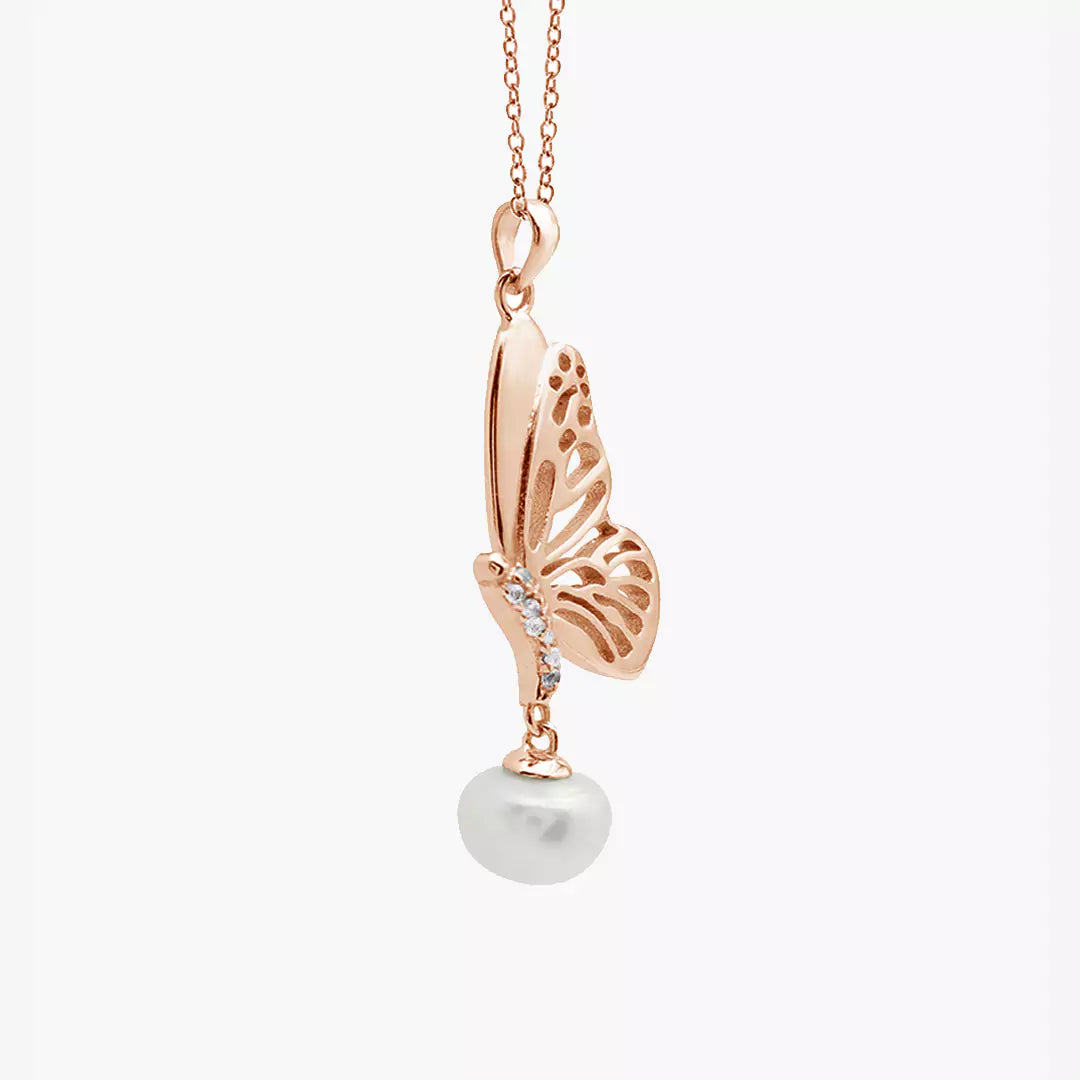 Butterfly Pearl Necklace