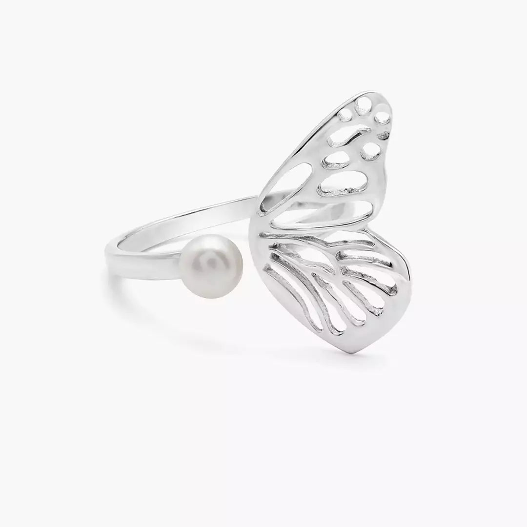 Butterfly Pearl Ring