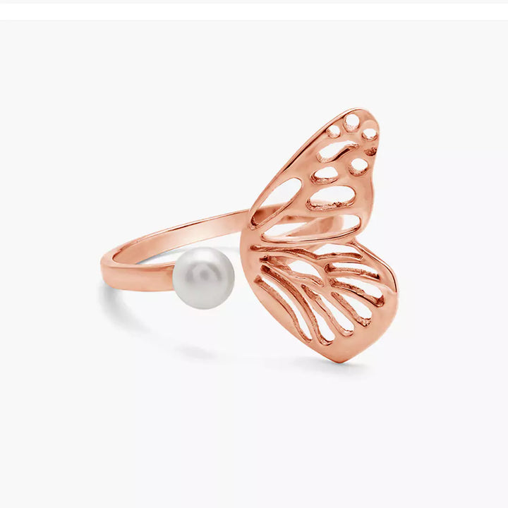 Butterfly Pearl Ring