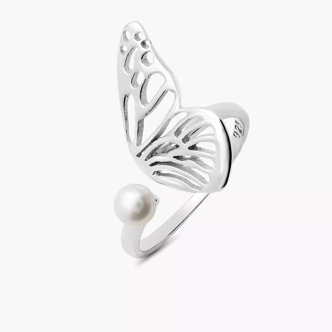 Butterfly Pearl Ring