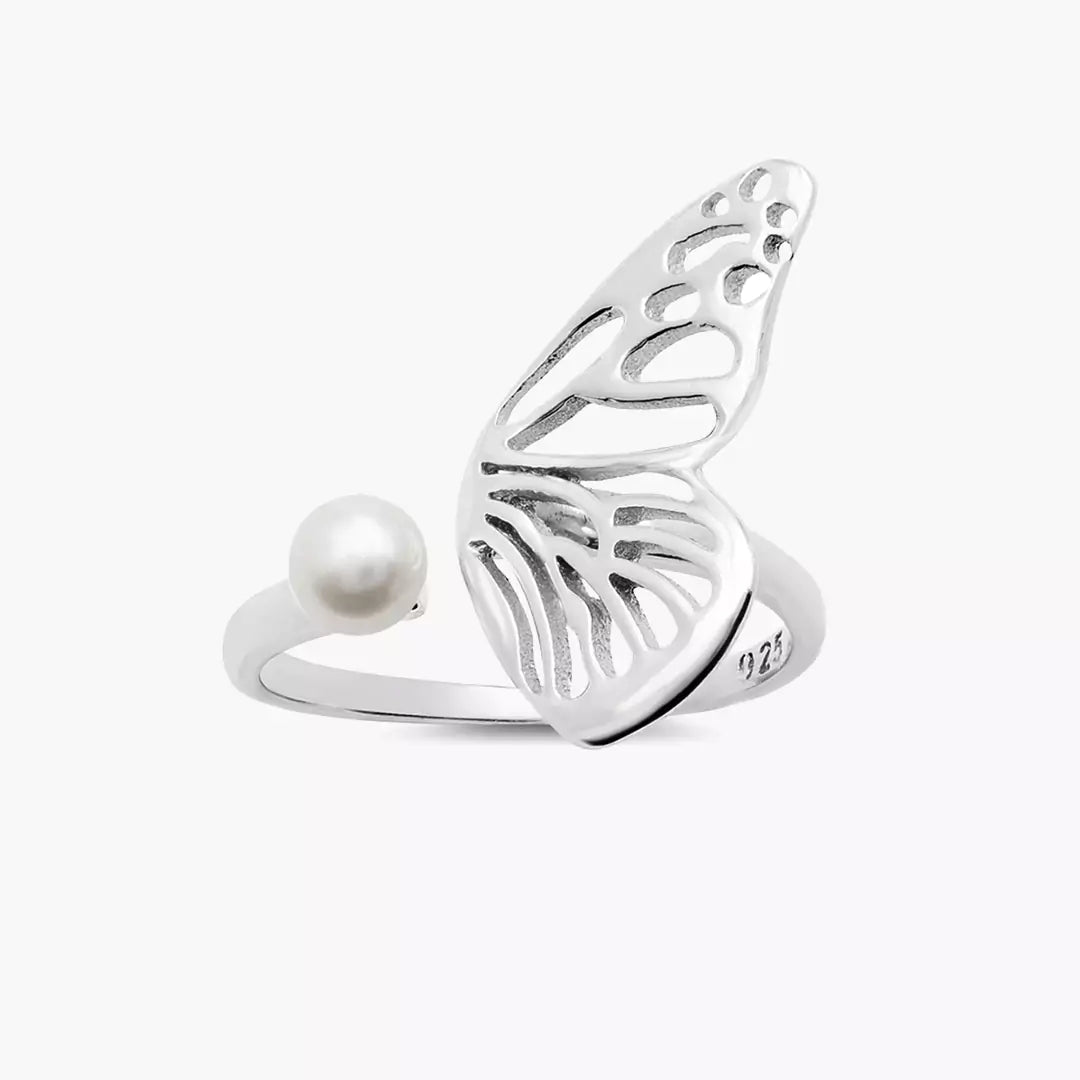 Butterfly Pearl Ring