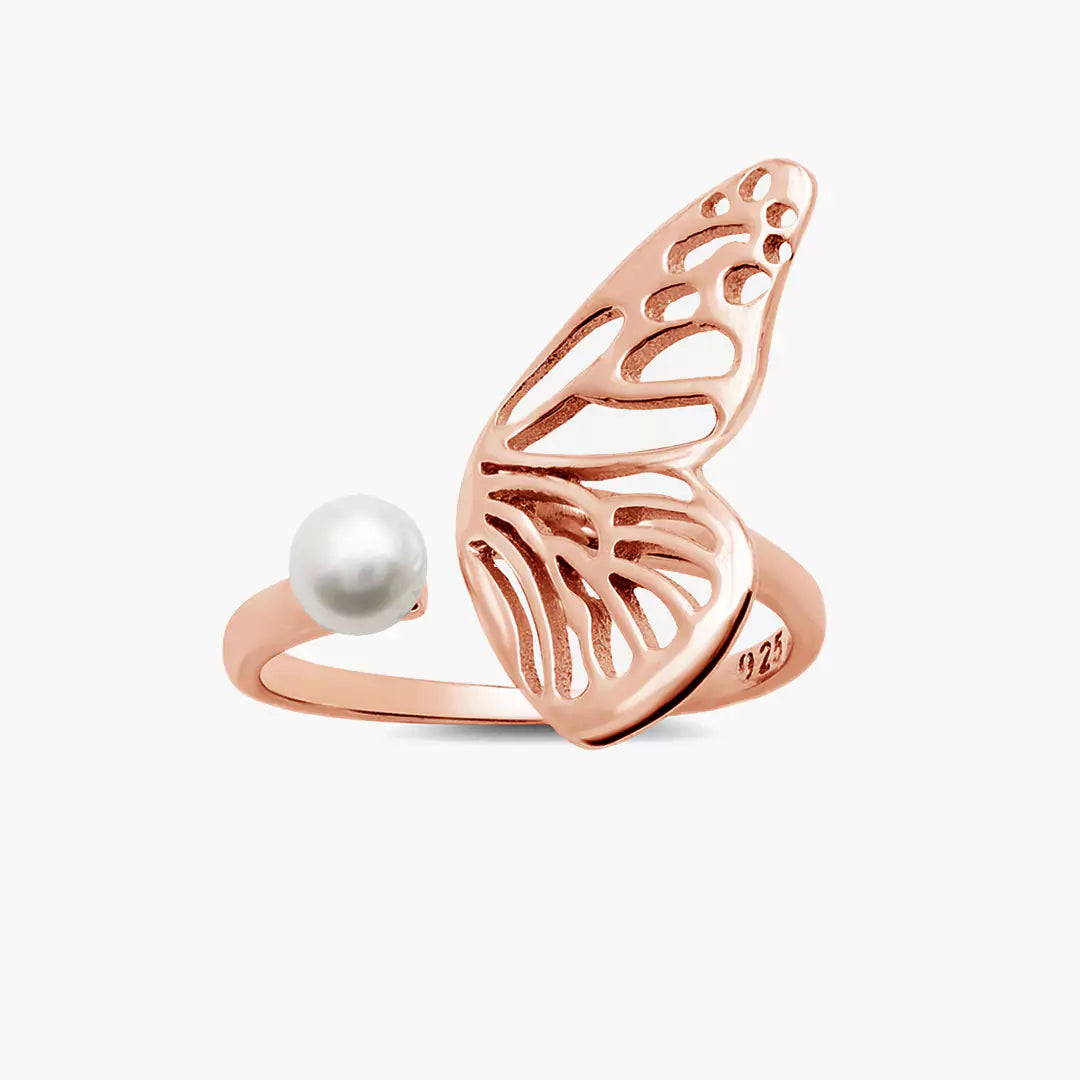 Butterfly Pearl Ring