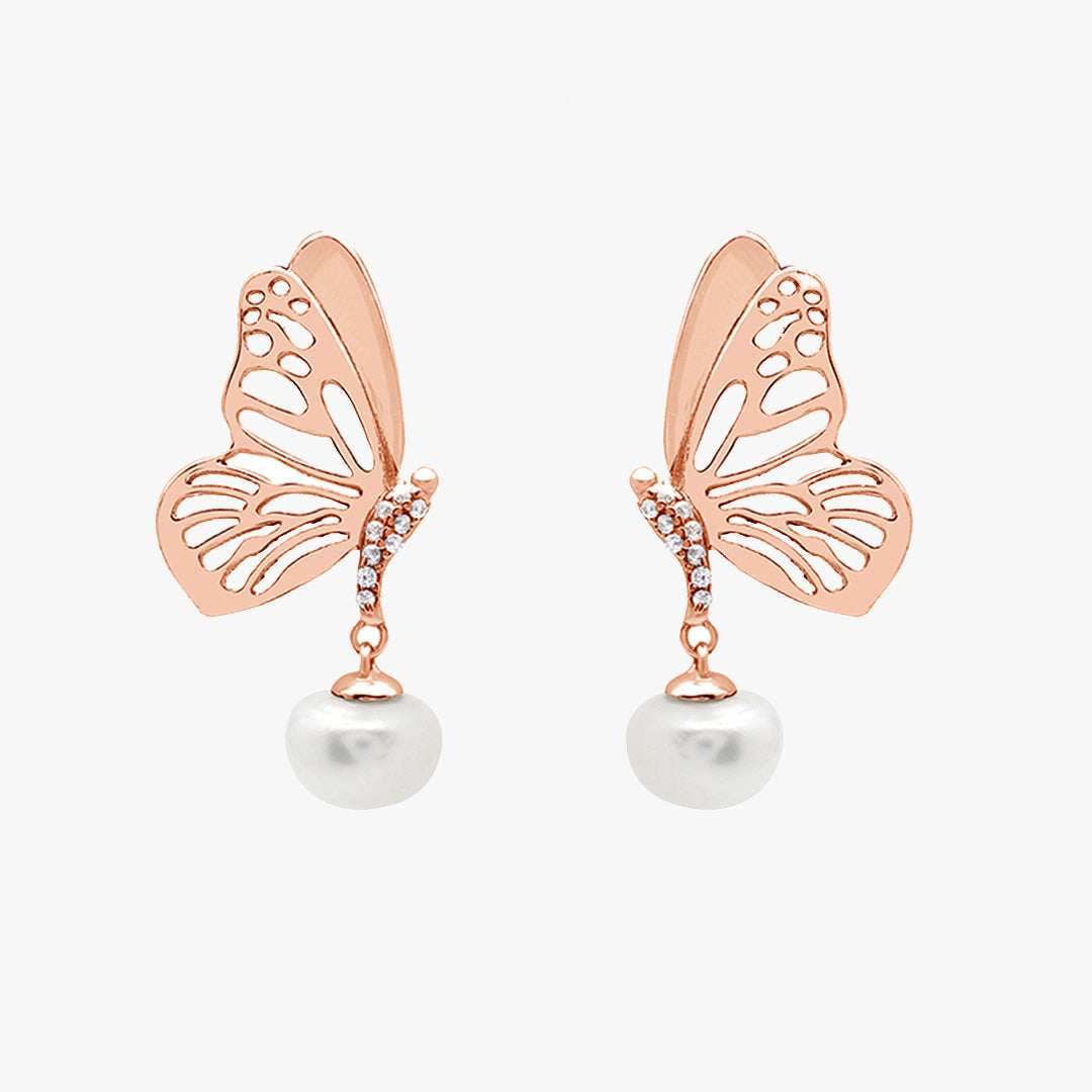Butterfly Pearl Earrings