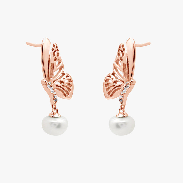 Butterfly Pearl Earrings
