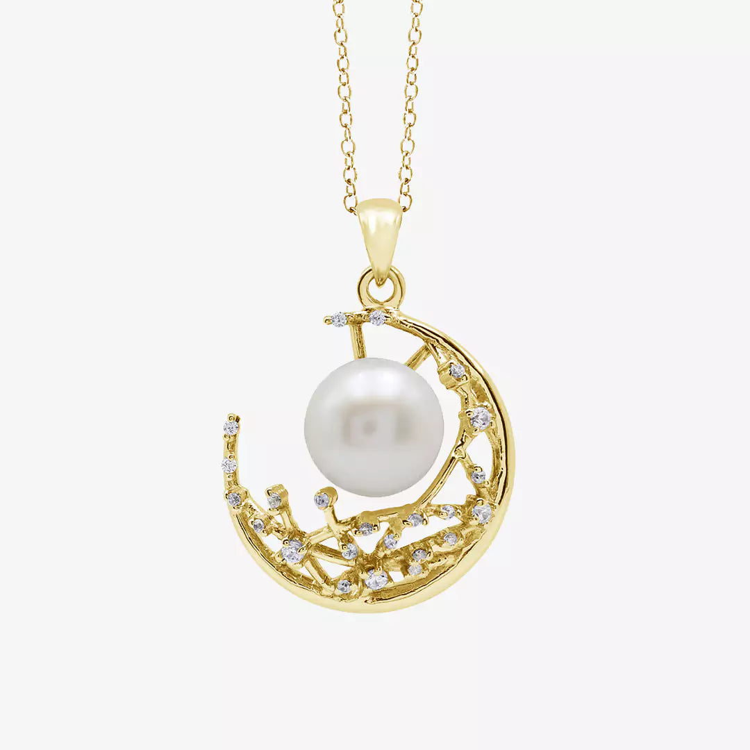 Crescent Pearl Necklace