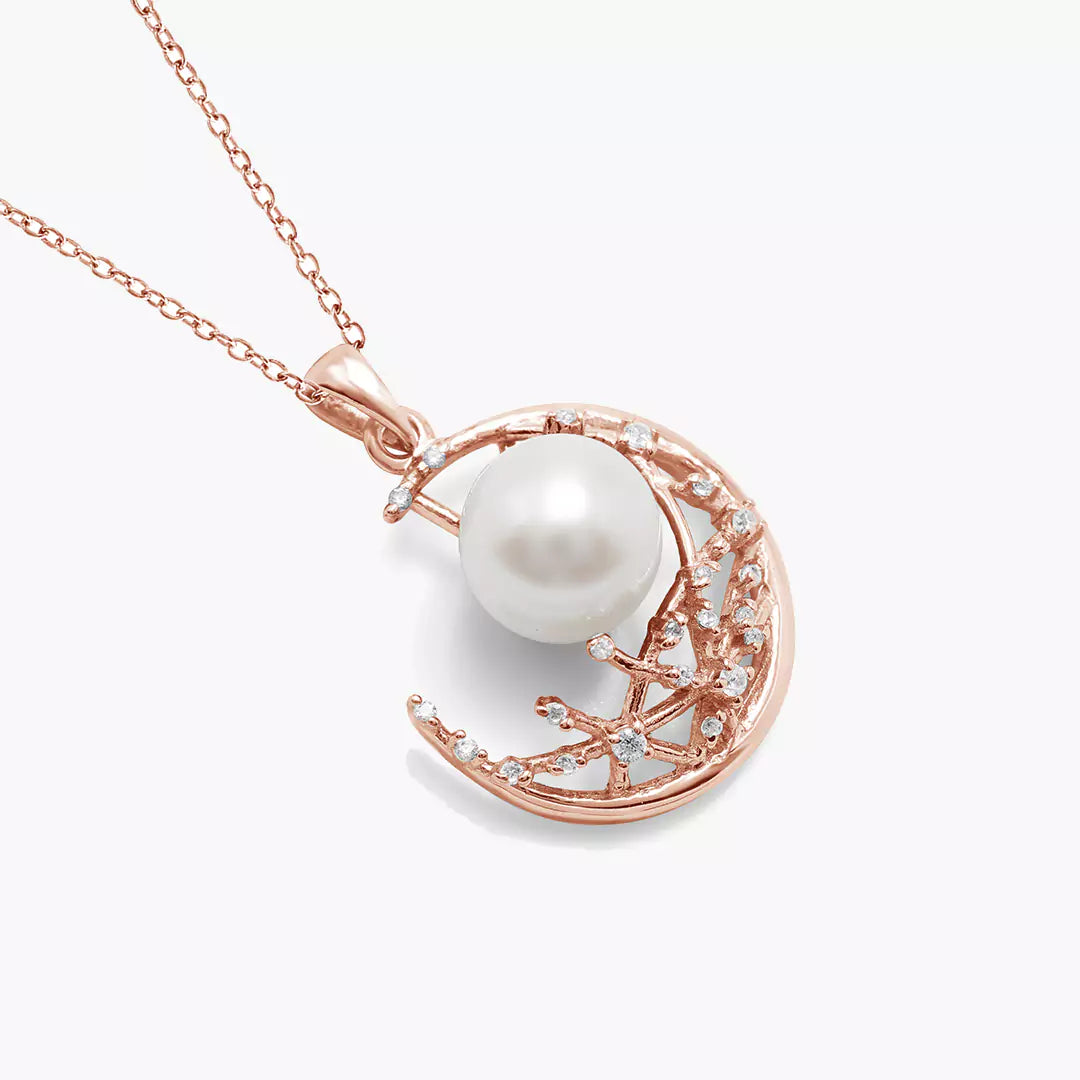 Crescent Pearl Necklace
