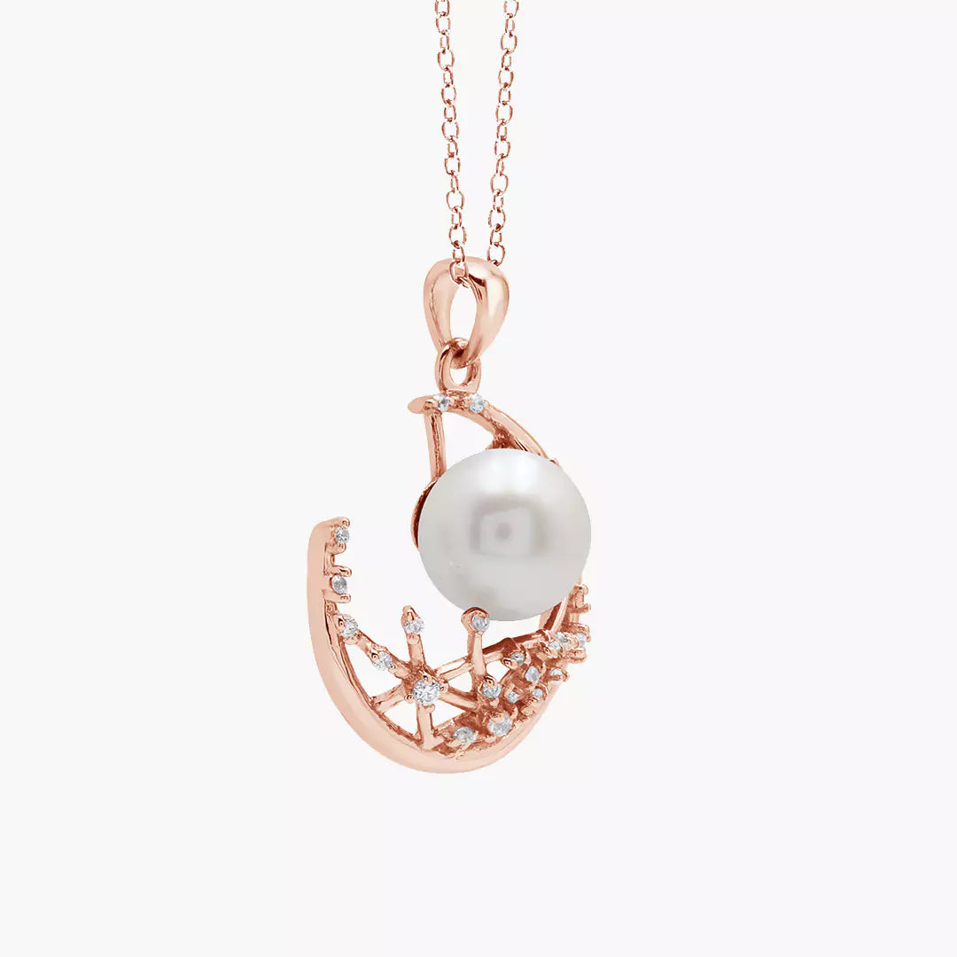 Crescent Pearl Necklace