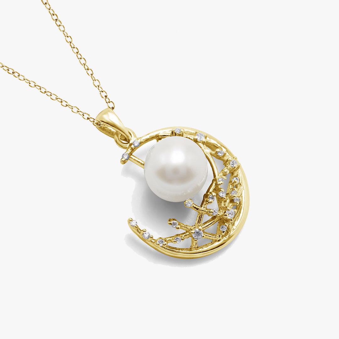 Crescent Pearl Necklace