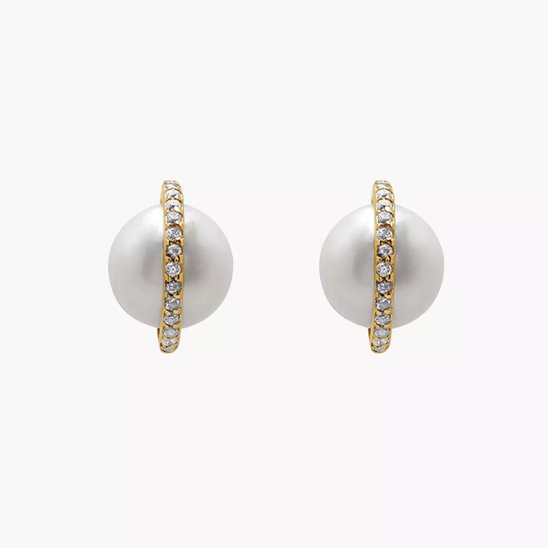 Diamond Pearl Studs