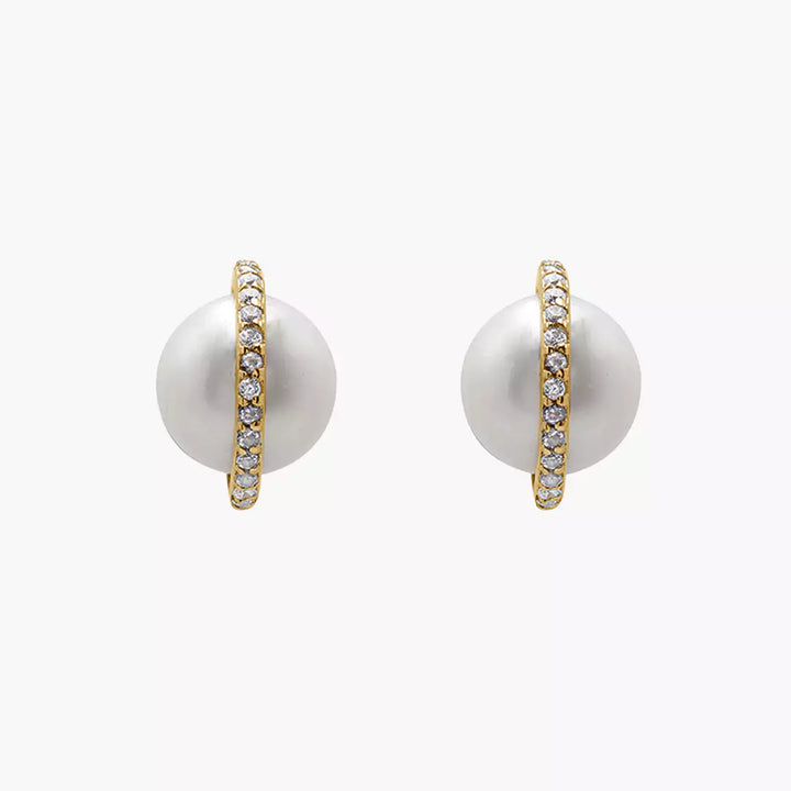 Diamond Pearl Studs
