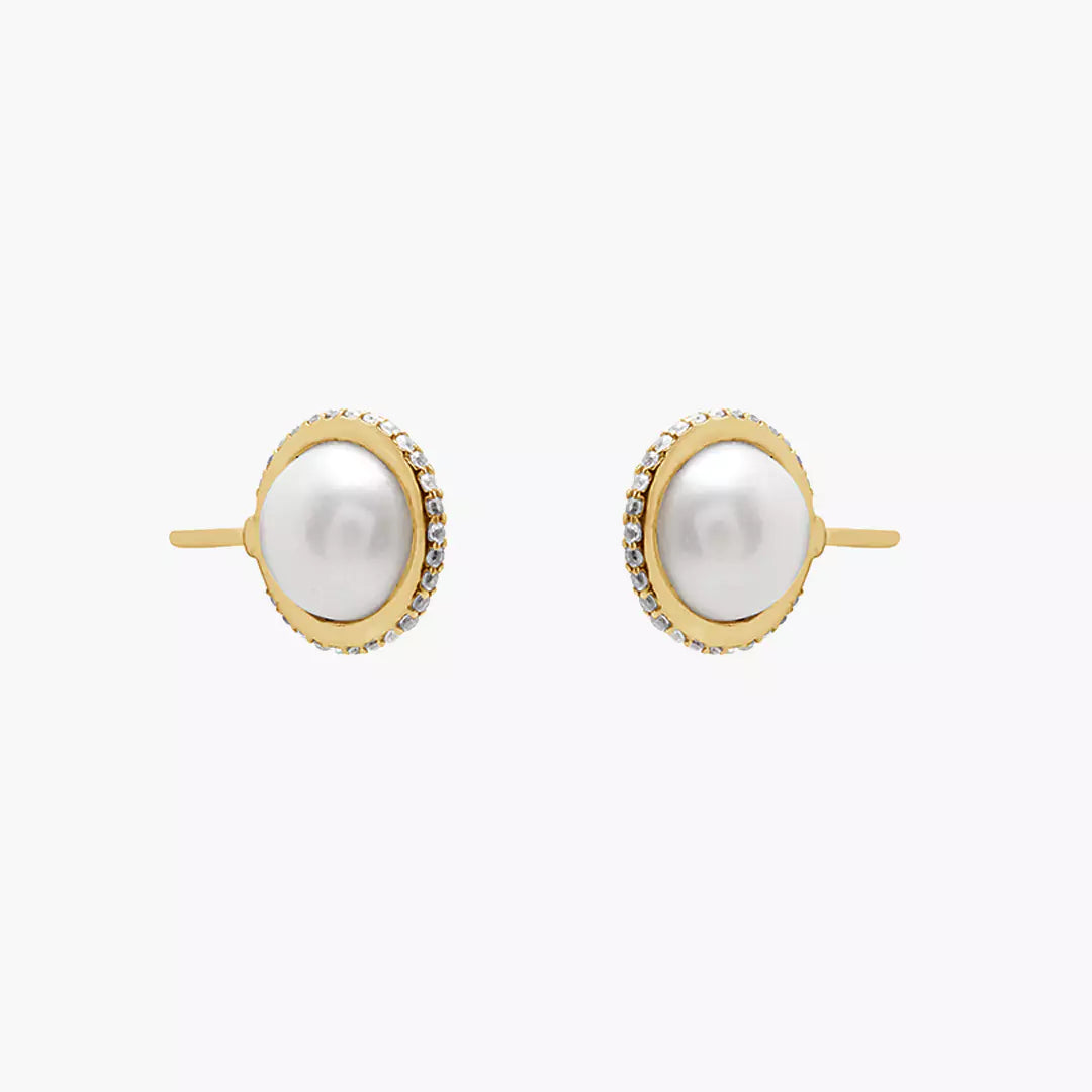 Diamond Pearl Studs