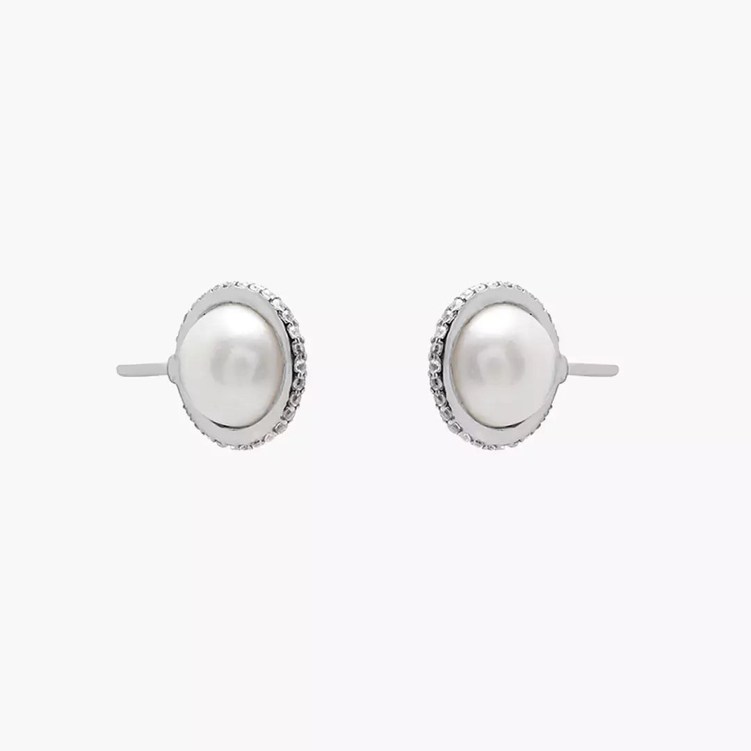 Diamond Pearl Studs