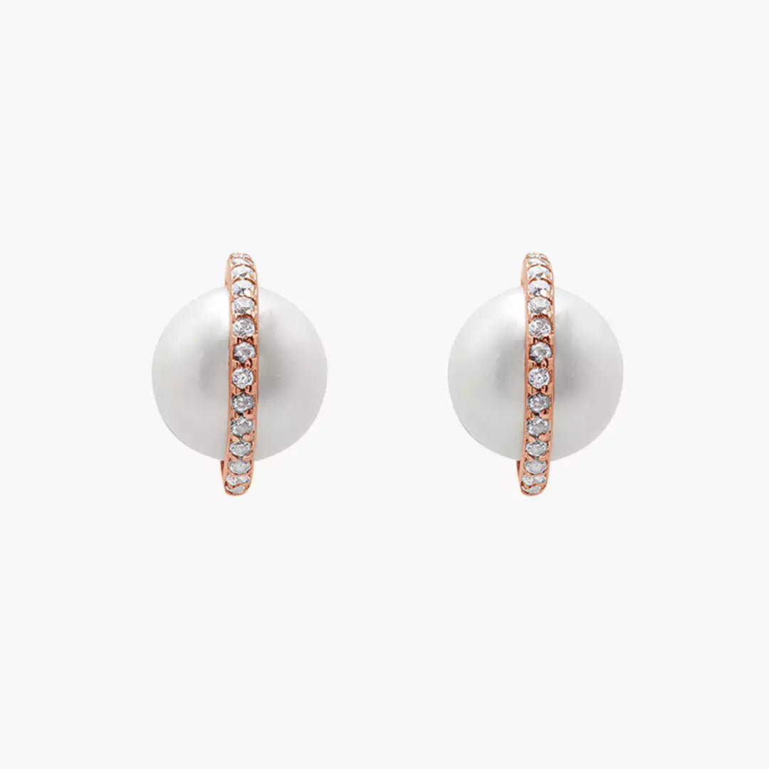 Diamond Pearl Studs
