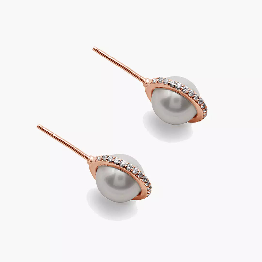 Diamond Pearl Studs
