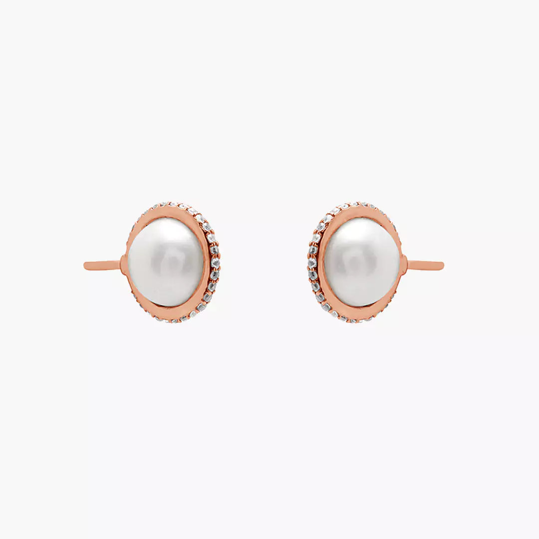 Diamond Pearl Studs