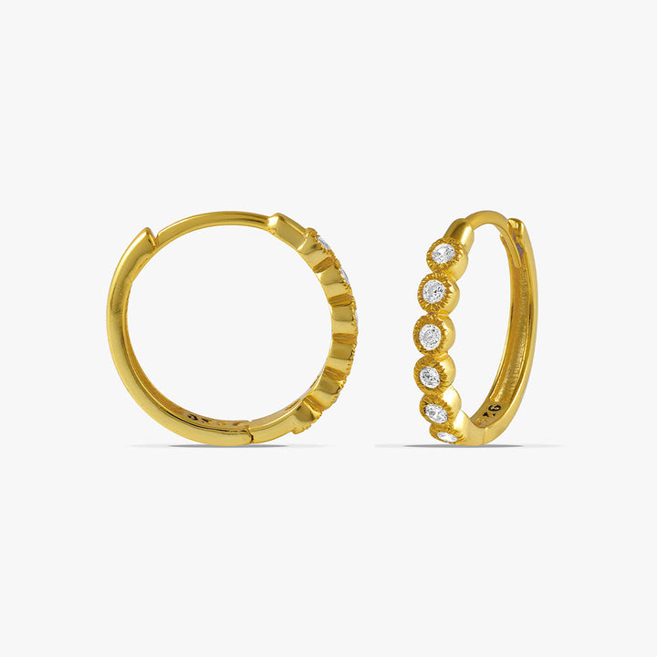 Diamond Studded Huggies