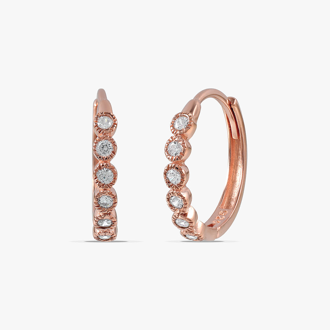 Diamond Studded Huggies