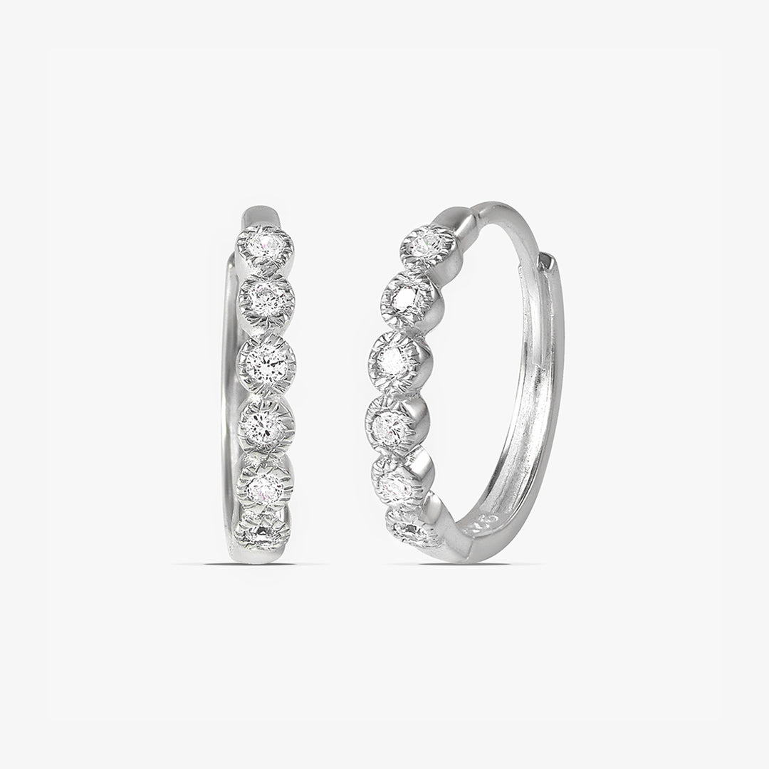 Diamond Studded Huggies