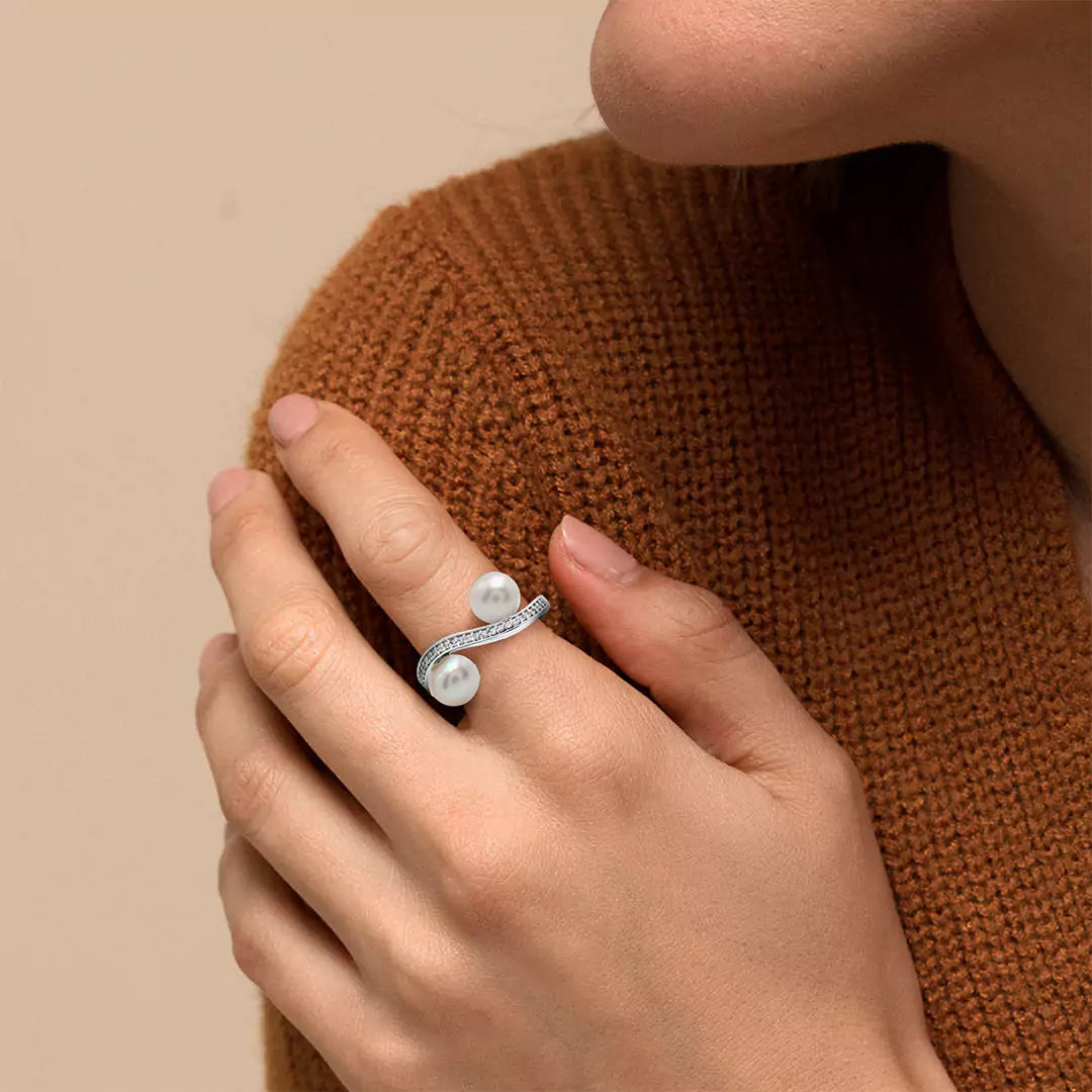 Yin-Yang Pearl Ring