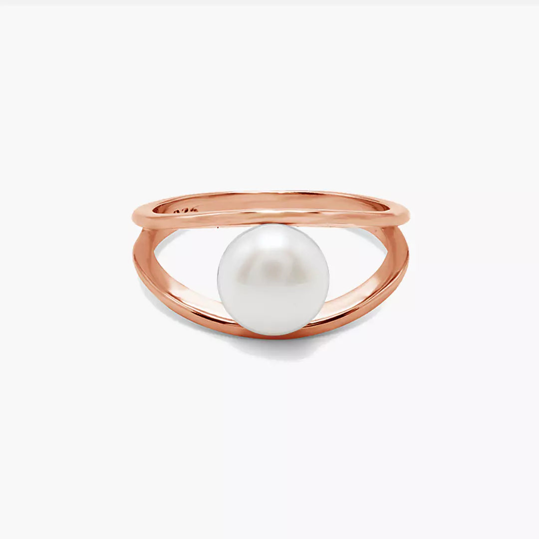 Encased Pearl Ring