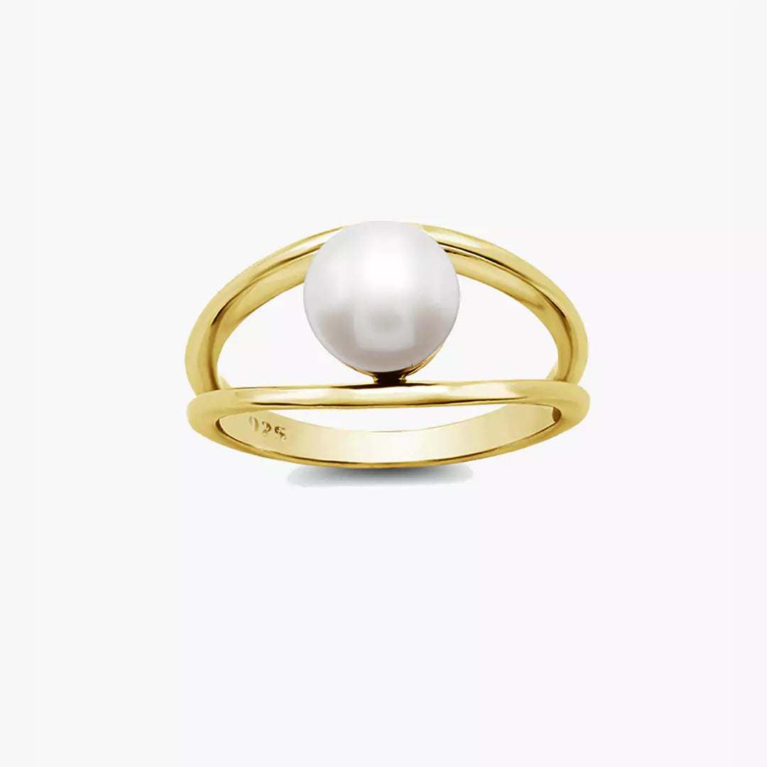 Encased Pearl Ring