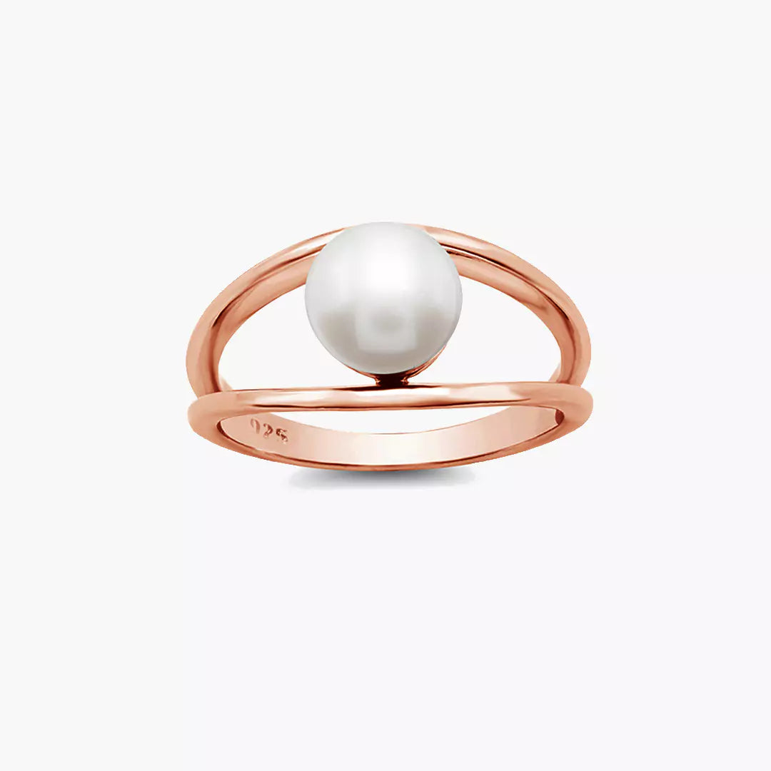 Encased Pearl Ring