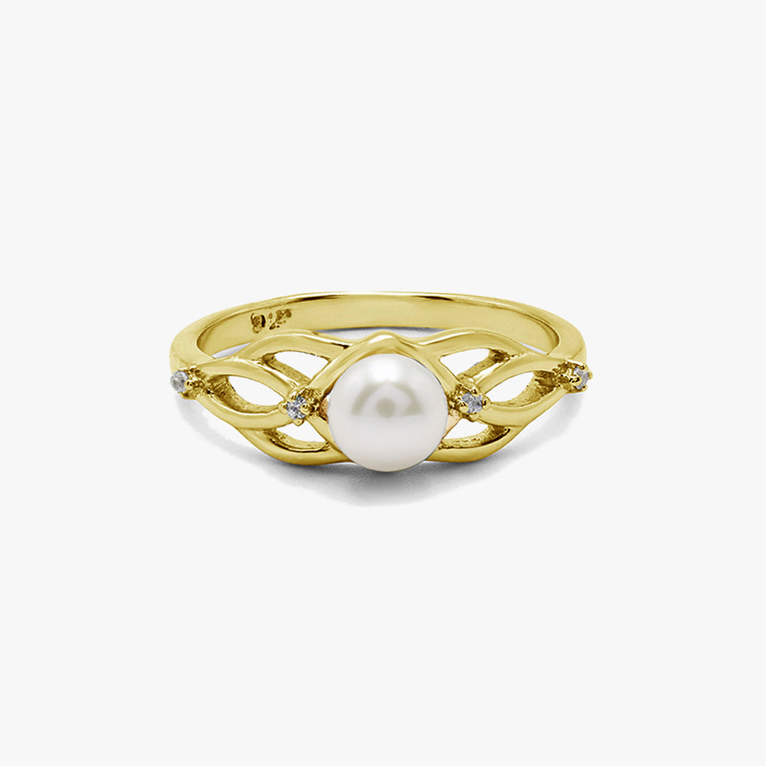 Entwined Pearl Ring