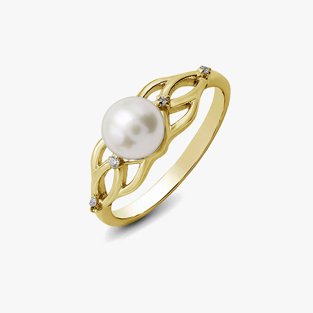 Entwined Pearl Ring