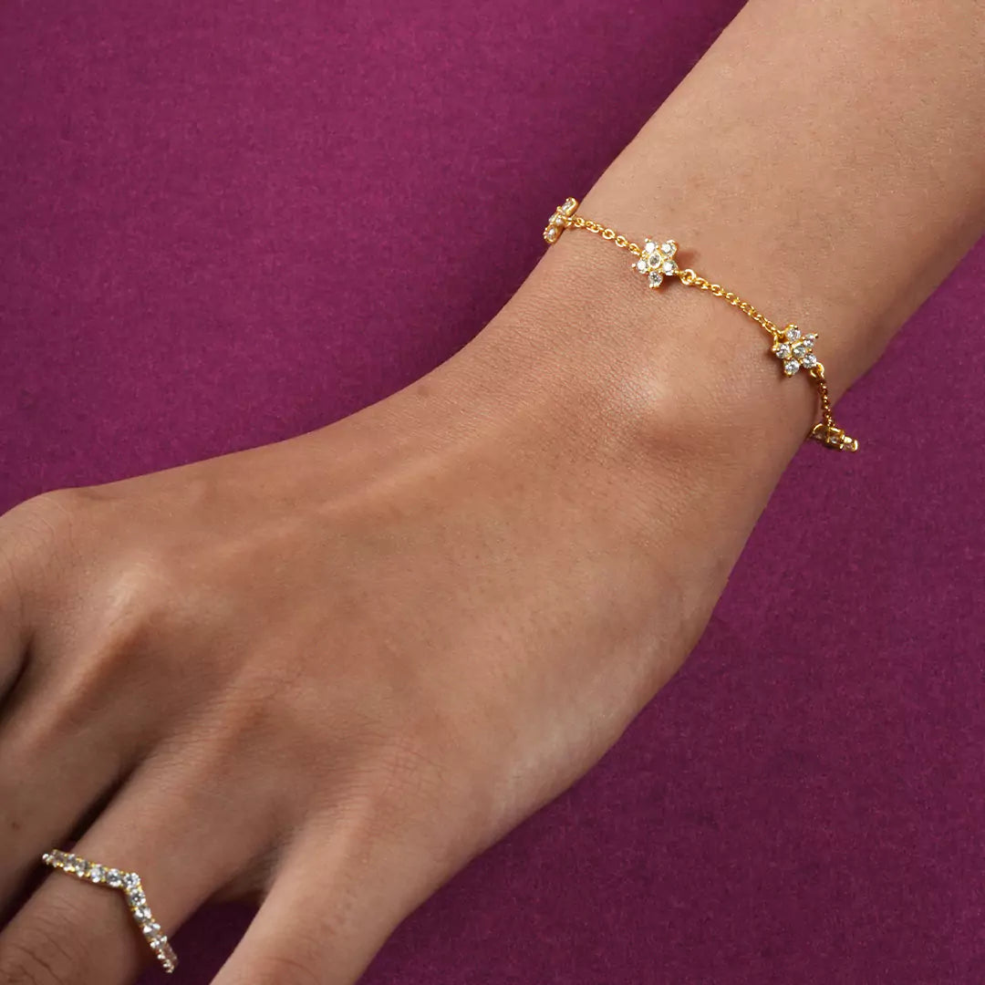 Floral Tennis Bracelet