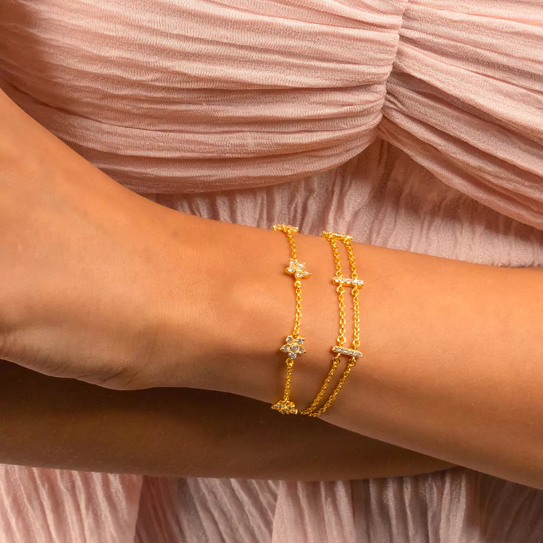 Floral Tennis Bracelet