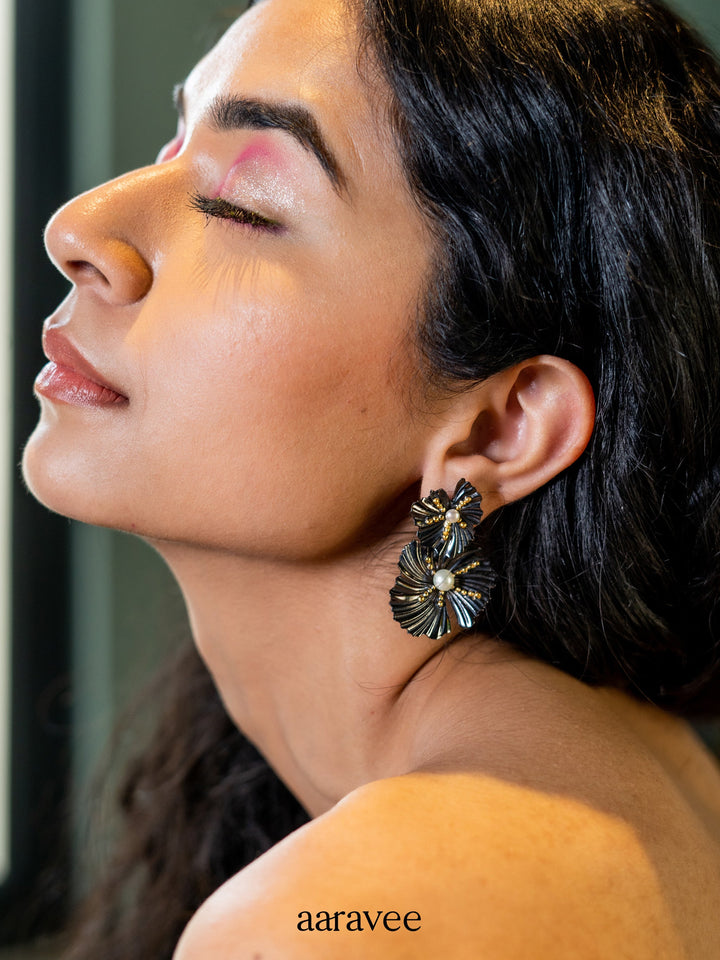 Floret Black Danglers