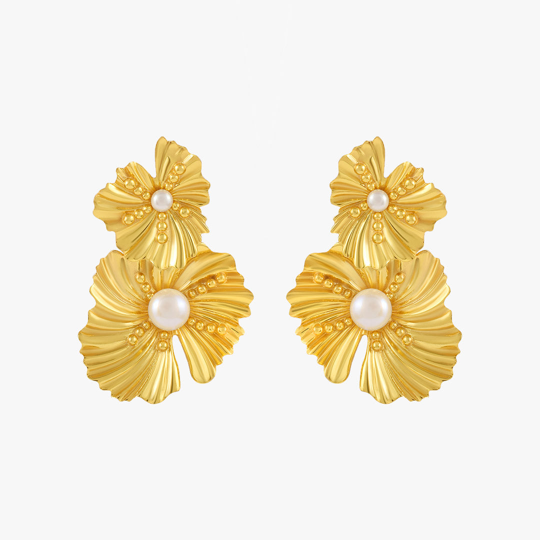 Floret Golden Earrings
