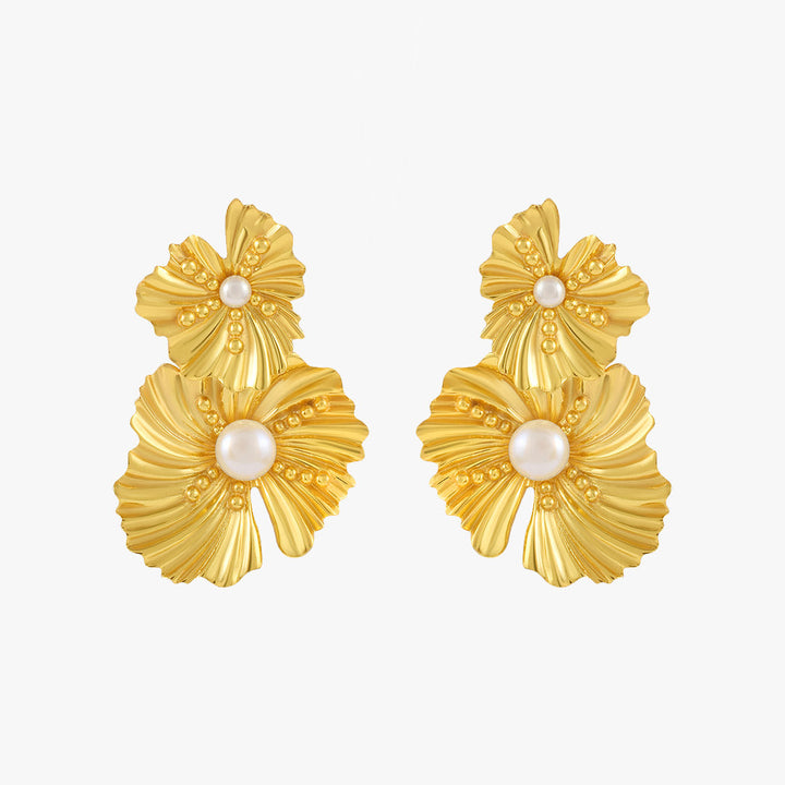 Floret Golden Earrings