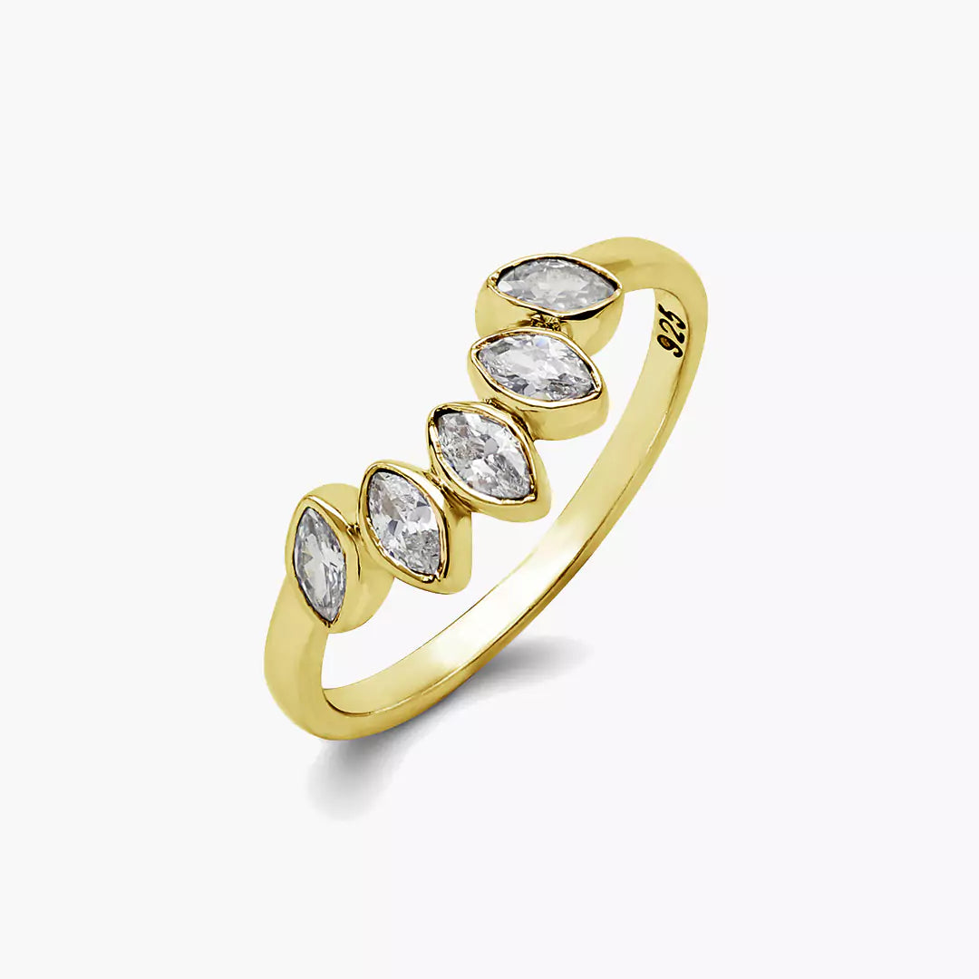 Half Round Marquise Ring