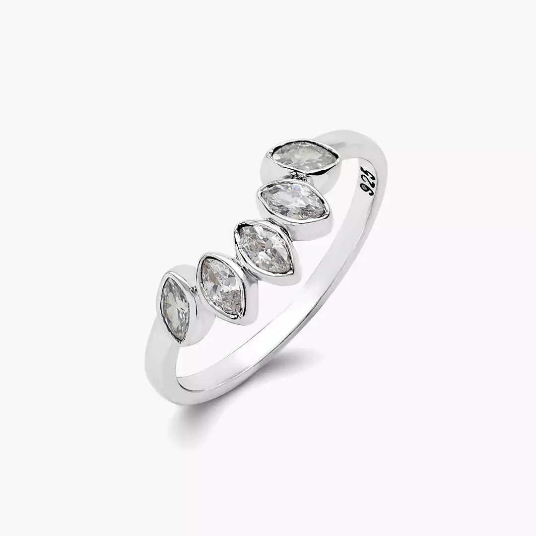 Half Round Marquise Ring