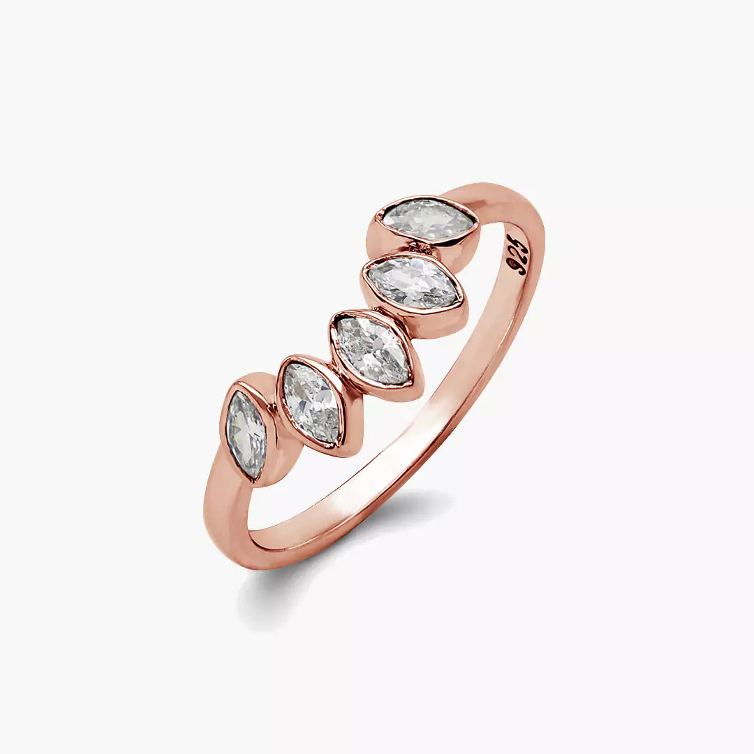 Half Round Marquise Ring