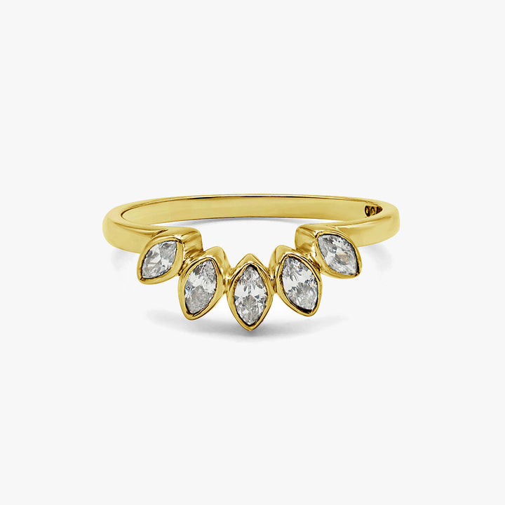 Half Round Marquise Ring