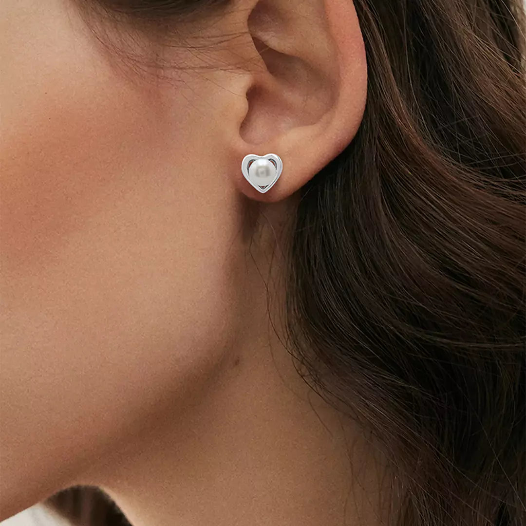 Hearty Pearl Studs
