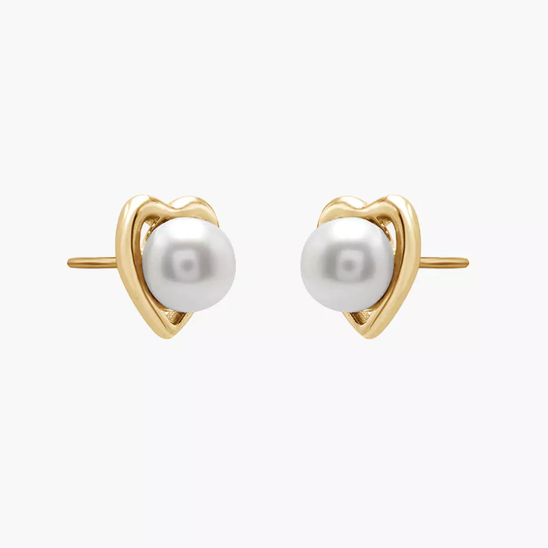 Hearty Pearl Studs