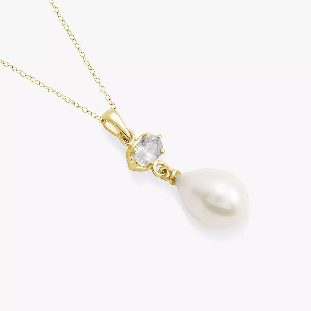 Hexa Solitaire Pearl Necklace