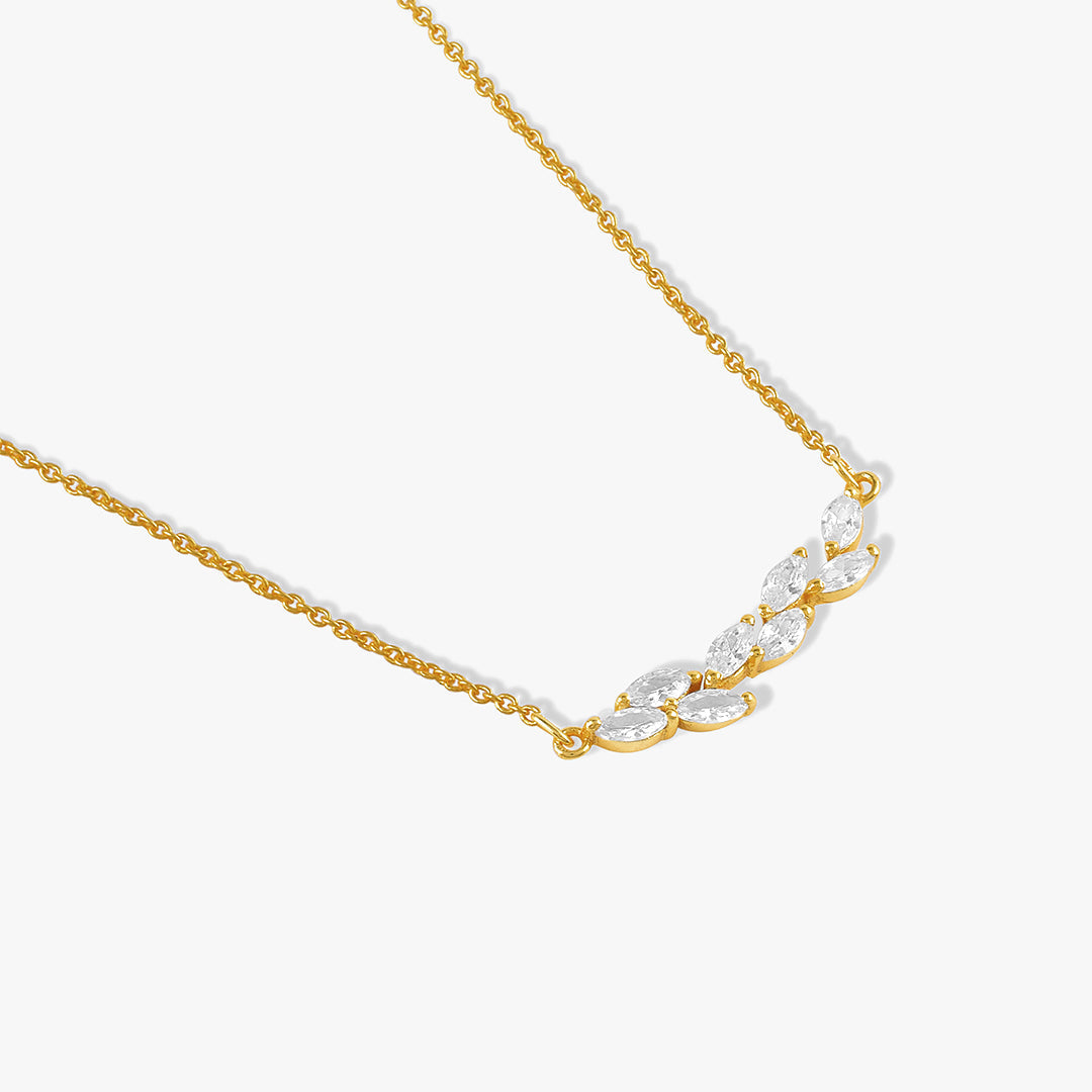 Leafy Marquise Necklace