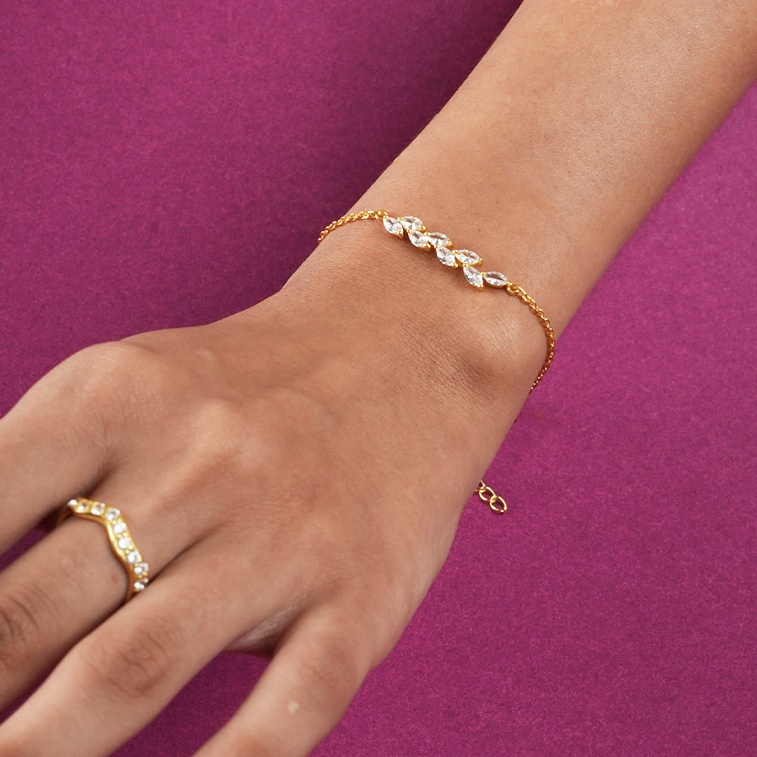 Leafy Marquise Bracelet