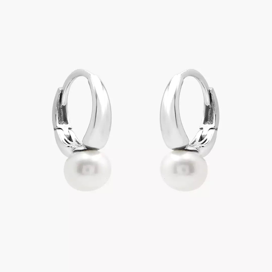 Minimal Pearl Huggies