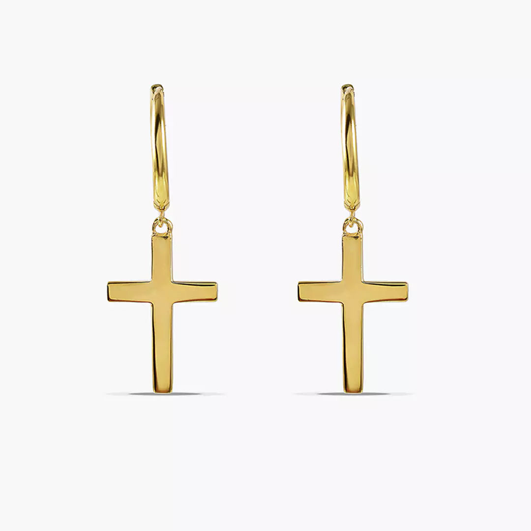 Minimalistic Cross Huggies