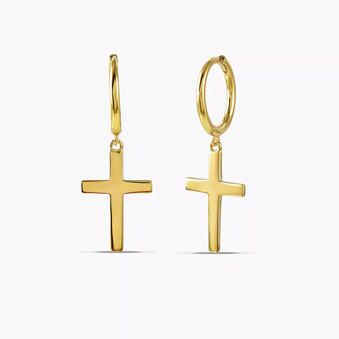 Minimalistic Cross Huggies